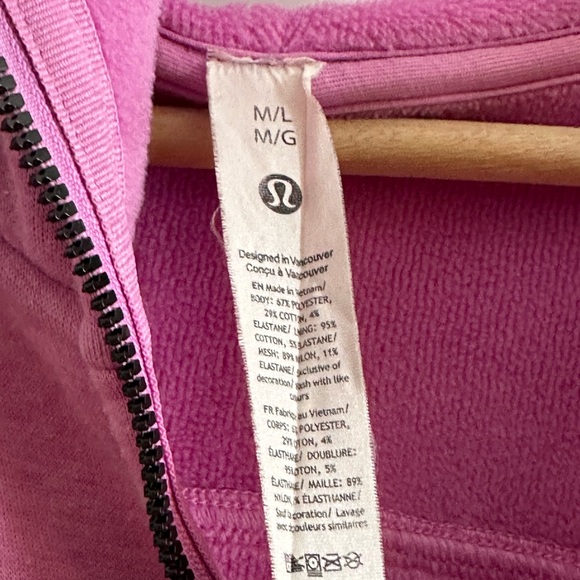 Lululemon Athletica Magenta Half-Zip Jacket - Picture 2 of 5